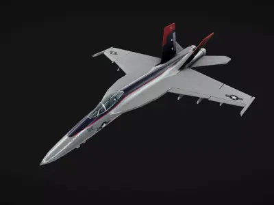 F-18 Jet Low-poly 3D model