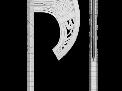 Fantasy Axe 3D model purchase