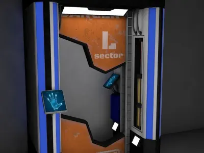 Sci-Fi Door Sector L 3D model