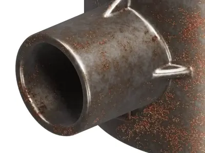 Rusty Steel Electrical Junction Box 3D model