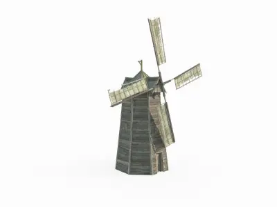 Medieval architecture windmill mill 3D model