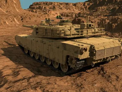 Tank Abrams M1A2 3D model