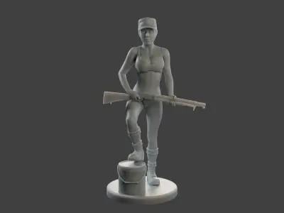 Beautiful Warrior Girl BWG 002 3D print model