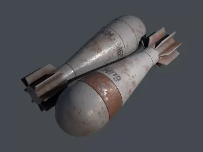 Mortar Projectile 60mm M69 3D model