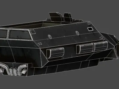German WW2 Half-Track Military Vehicle - SD KFZ 251 Low-poly 3D model