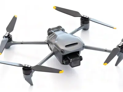 aerial photography drone Low-poly 3D model