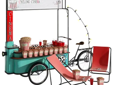Cycling Cinema set 1 3D model