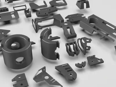 Kitbash VOL3 Mechanical mini pack  3D model