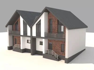 Private house 3D model purchase