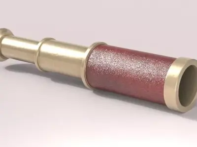 Marine Telescope Low-poly 3D model