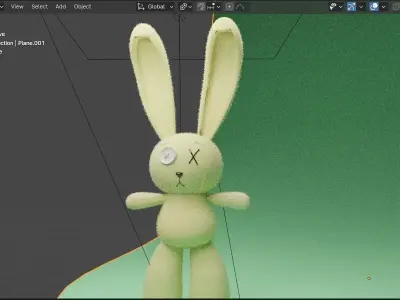 Bunny doll Free low-poly 3D model