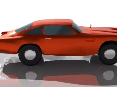 Car Classic Racing 007 Low-poly 3D model