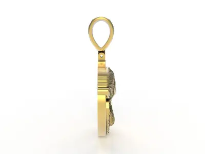 Baby Monkey and Leapord Pendant 3D print model