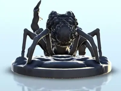 Alien spider on ground 7 - Future Sci-Fi SF Post apocalyptic Tab 3D print model
