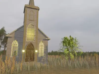 Saint Teresa of Avila Church Low-poly 3D model