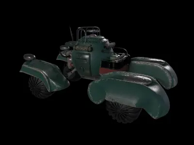 Heavy Armored Vehicle -  Game Ready - Low Poly PBR 3D model Low-poly 3D model