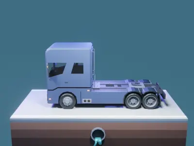 Low Poly Truck Low-poly 3D model by CgiNexus - Low-poly