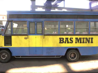 Bas Mini v02 Low-poly 3D model