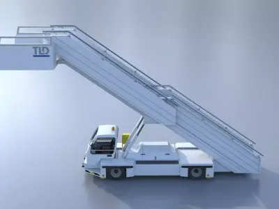 Passenger Stairs 580  PBR Static Scenery Ready  Low-poly 3D model