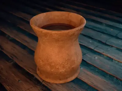 Vase with wine 3D model