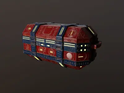 Sci-Fi Crate Free low-poly 3D model get