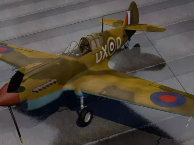 Curtiss Tomahawk - RSAAF 3D model