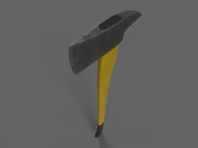 PBR Fire Axe V2e Low-poly 3D model