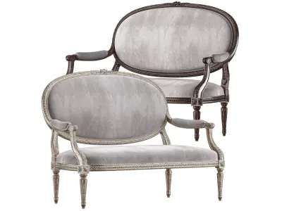 chairish louis sofa art 5694 3D model