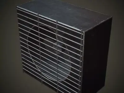 Wall Fan PBR Low Poly Low-poly 3D model