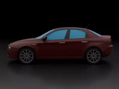 ALFA ROMEO 159 Saloon 2004-2011 Low-poly 3D model