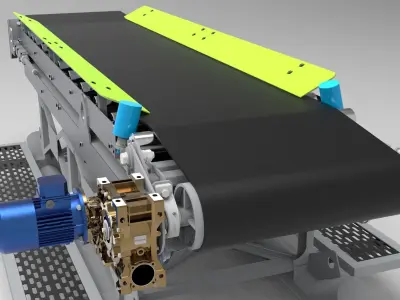 Conveyor Belt Table Low-poly 3D model