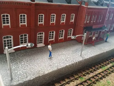 Railway Station with internal 1-160 resin 3D print model