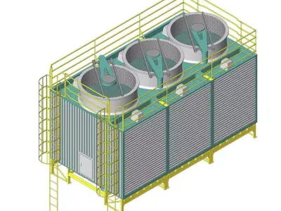 Cooling Tower-38 Low-poly 3D model