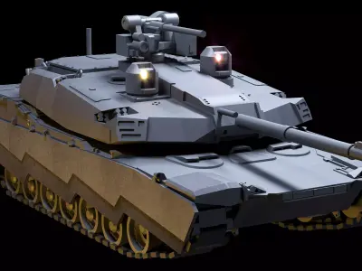 Modern Main Battle Tank Free 3D print model