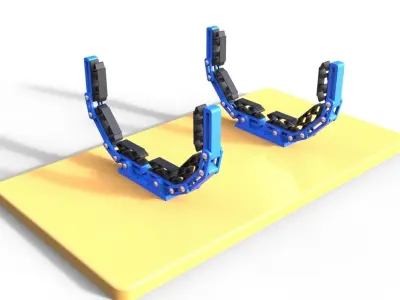 adjustable shock absorber for ship model transport 3D print model