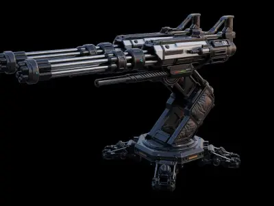 Sci-fi Turret 3D model