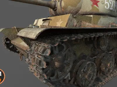 Tank-KV-85 Desert camouflage 3D model