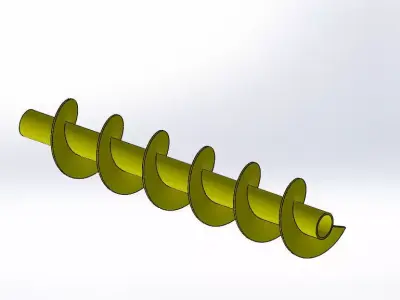 helical screw conveyor 3D print model