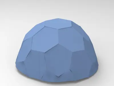 Dodecahedron Mountain wall mount print model 3D print model