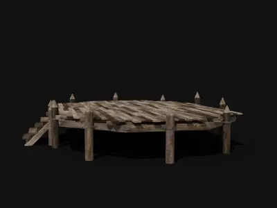 ARENA FIGHT BATTLE MEDIEVAL WAR FIGHTING TRAP BUILDER COLLECTION Low-poly 3D model