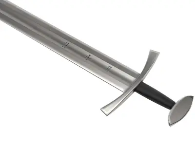 Knightly Sword Low-poly 3D model