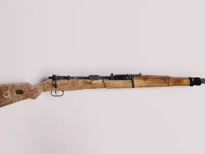 KAR98 wooden rifle Low-poly 3D model