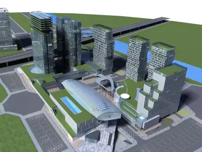 Architecture city 3D model order