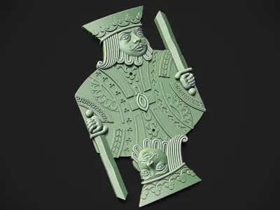 King of Spades Releif 3D print model
