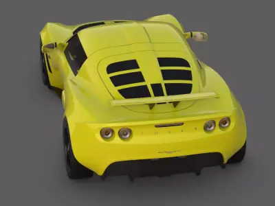 2006 Lotus Exige S 3D Model  The Track-Focused Elise Low-poly 3D model
