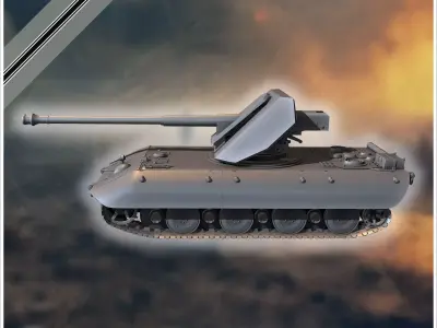 E-100 Waffentrager 88mm Pak 43 Entwicklung tank destroyer - Germ 3D print model