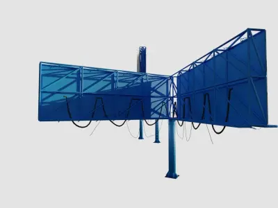 blender procedure billboard generator Low-poly 3D model