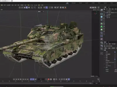 Type 99A China Main Battle Tank PLA Low-poly 3D model