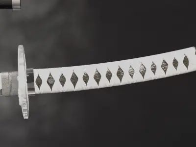 White Katana 3D model