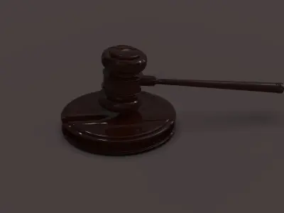 judge hammer 3D model